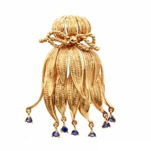Tiffany & Co. Sapphire 18K Yellow Gold Blossom Flo
